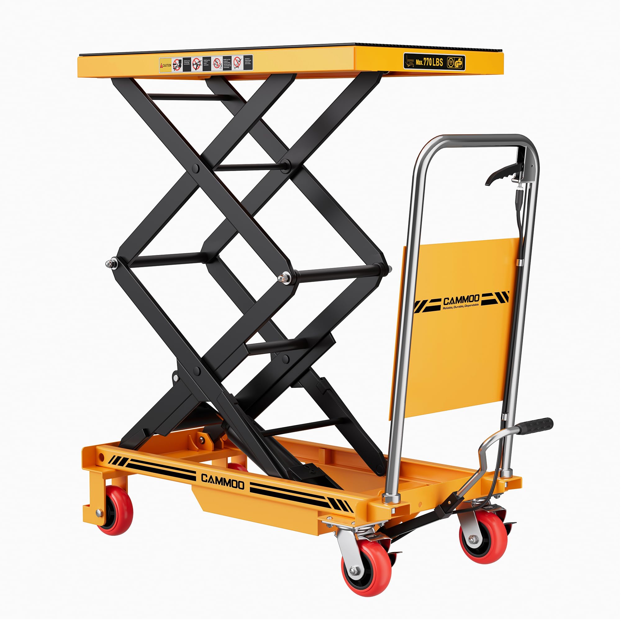 Amazon.com: CAMMOO Hydraulic Double Scissor Lift Table, 770lbs