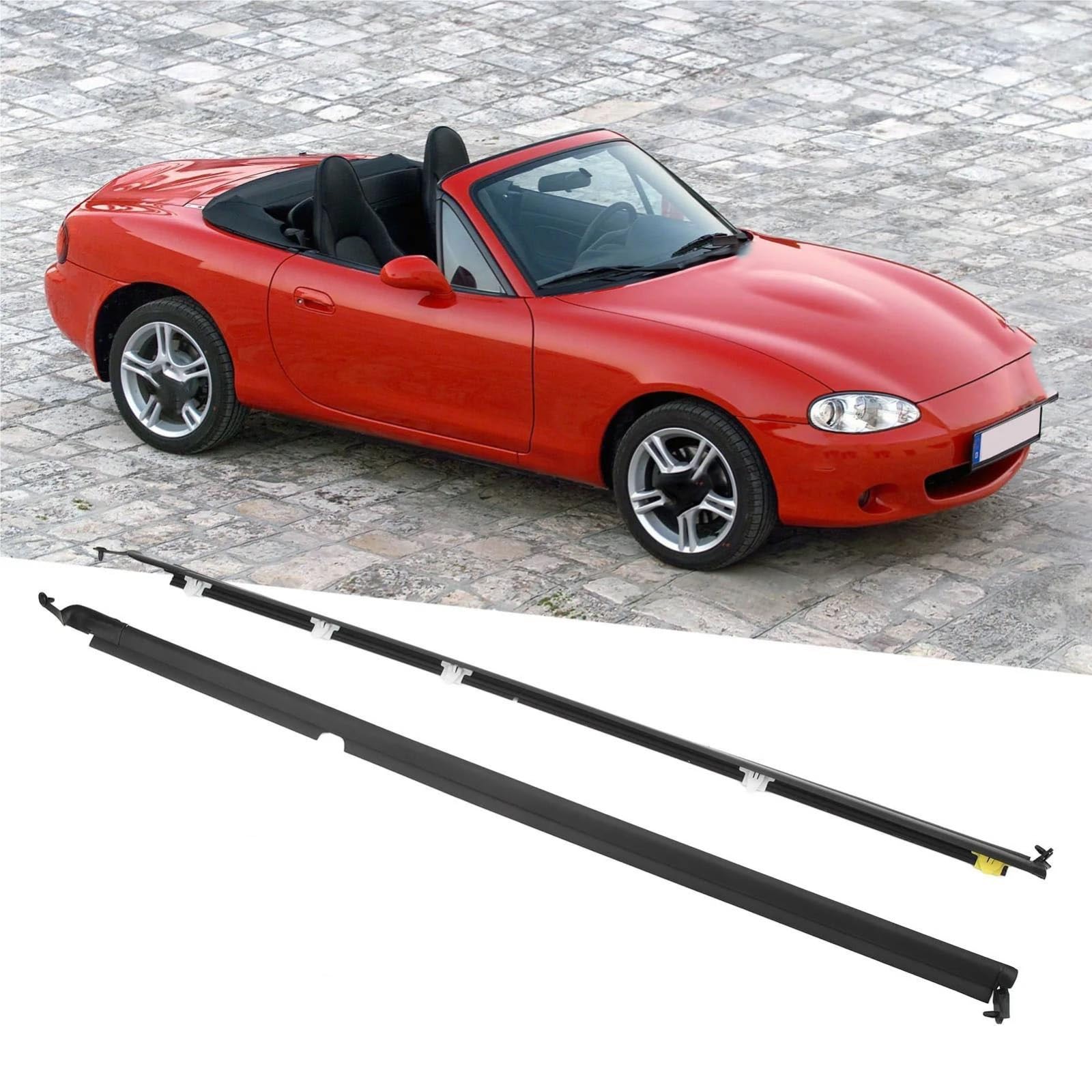 Tira del Sello del Coche Para Mazda Para Miata Para MX-5 1990 1991 1992-2005 2 Piezas Moldura Correa Sellado Ventanas Vidrios Puertas Coche Burlete NA01 59 810F