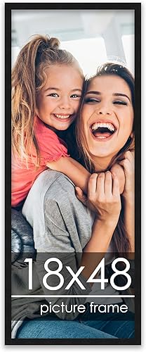 18x48 Frame Black Modern Minimalist - Modern Wood Picture Frame - Solid Wooden Photo Frame Includes UV Acrylic, Foam Board Backing, & Hanging 18x48 Frame Black Modern Minimalist - Modern Wood Picture Frame - Solid Wooden Photo Frame Includes UV Acrylic, Foam Board Backing, & Hanging