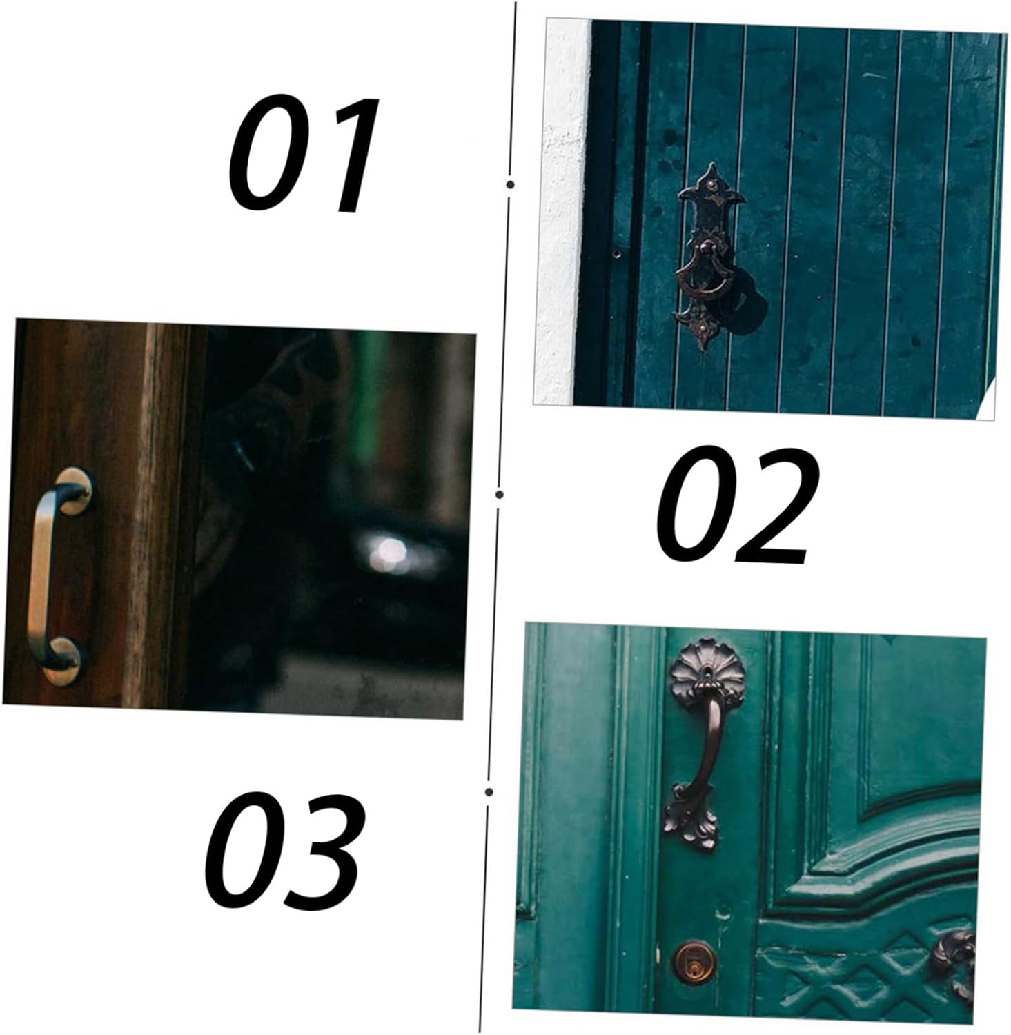 Homoyoyo 4pcs Heavy Duty Hinges for Doors and Gates Decorative Screw Easy to Install Shed Wooden Structures