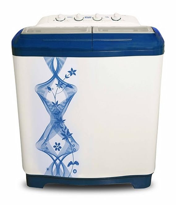 Mitashi MiSAWM75v10 Semi-automatic Top-loading Washing Machine, 7.5 Kg (White and Blue)