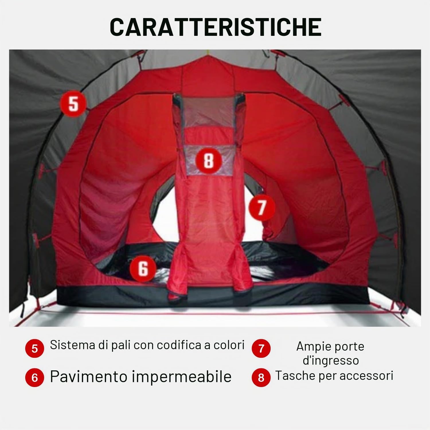 MotoTent - Tenda per moto, completamente impermeabile, per 2 persone, con garage per biciclette, facile da installare, cupola ultraleggera per escursioni ed escursioni, include borsa per il trasporto