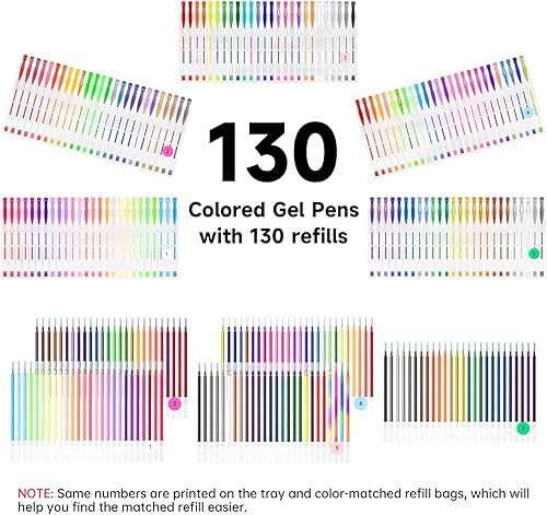 Miniatura 10 de Shuttle Art Bolígrafos de gel, paquete de 60 bolígrafos de gel, 30 bolígrafos de gel de colores con 30 recambios para adultos, libros de colorear,