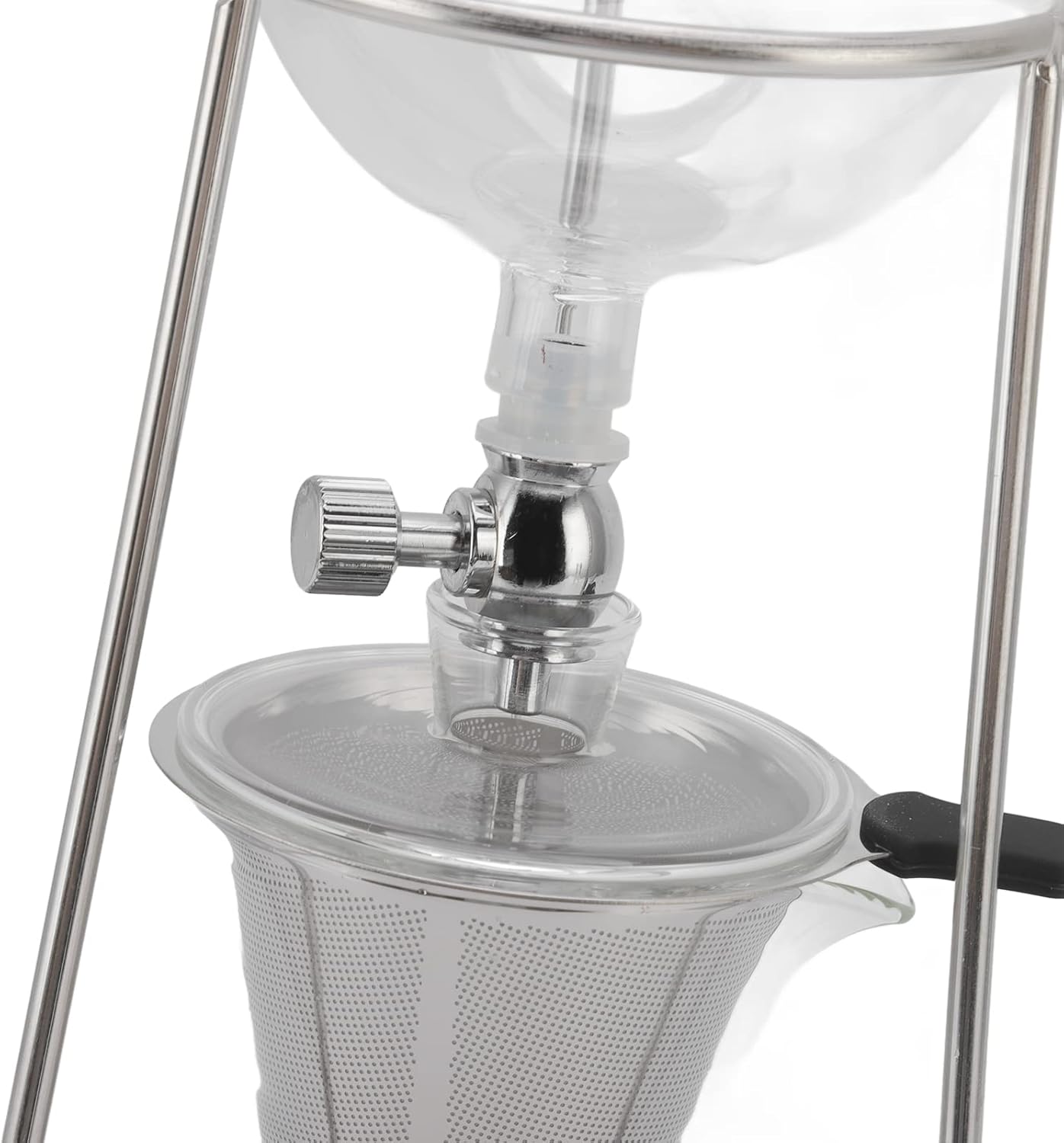 Cold Brew Coffee Maker,Drip Tower Coffee Maker, Brew Dripper Coffee Maker in Stainless Steel and Borosilicate Glass, Iced Coffee Maker for Cafe Home Kitchen 600Ml