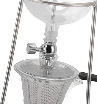 con Torre de Goteo de 600 Ml, Vidrio de Borosilicato Reutilizable Helado para Cafetería, Hogar, Cocina, Olla en D para Preparación Fría1