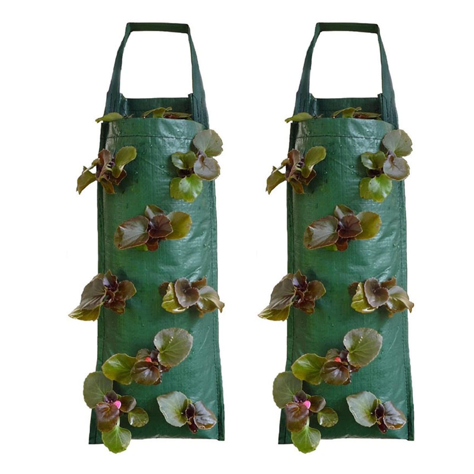 Hanging Plant Bags for Strawberries Tomatoes Vegetables Outdoor Use Gardening Pouches Space Efficient Design Vertical Gardening Bag Outdoor Vegetable Farmer Tomato Growing Bag Space Saving Garden