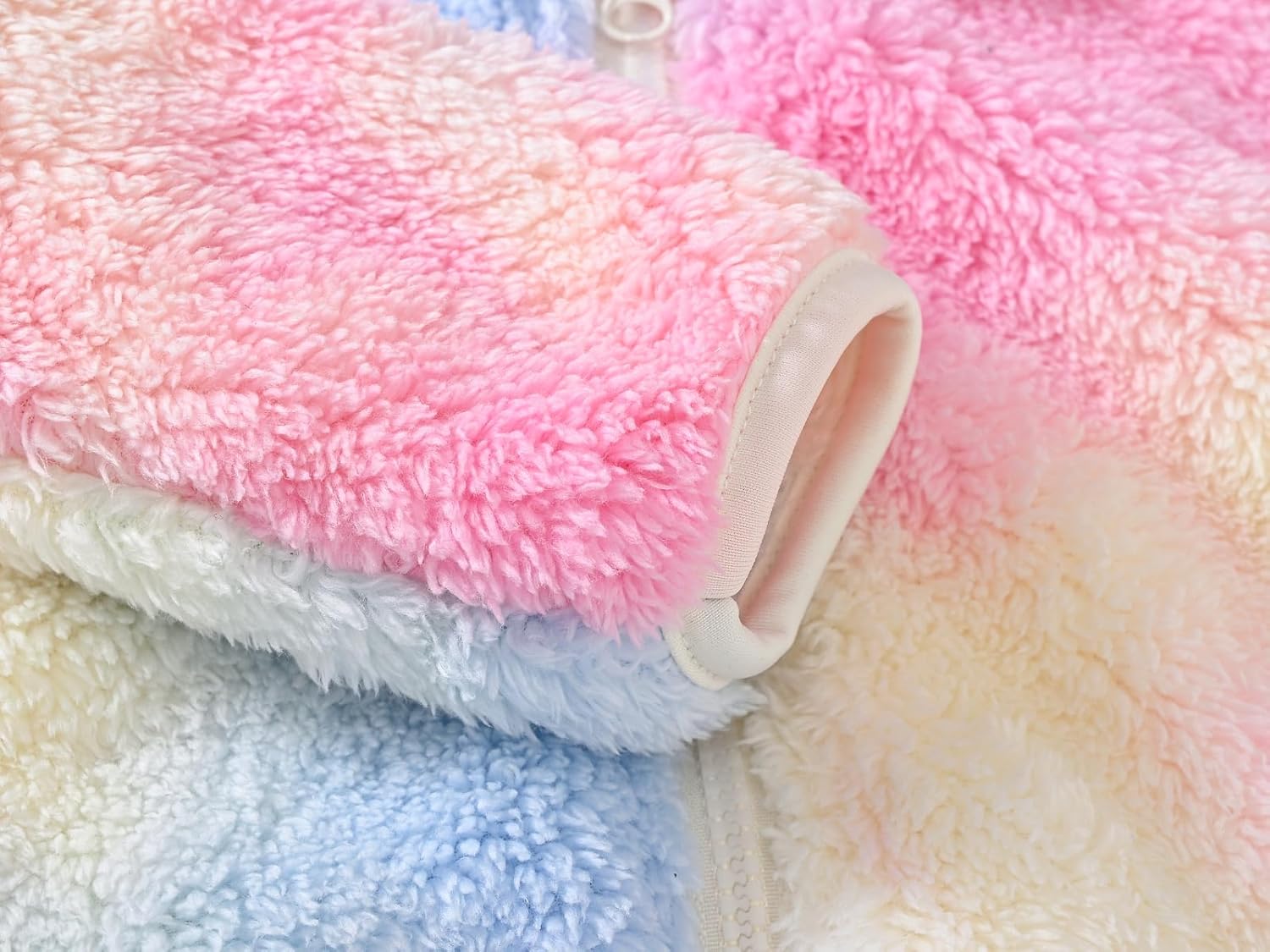 AIWUHE Toddler Boys Girls Hooded Jacket Fleece Hoodie Winter Warm Solid Color Teddy Coat Zip-up Bear Ear Sweater Fall Clothes - Image 5