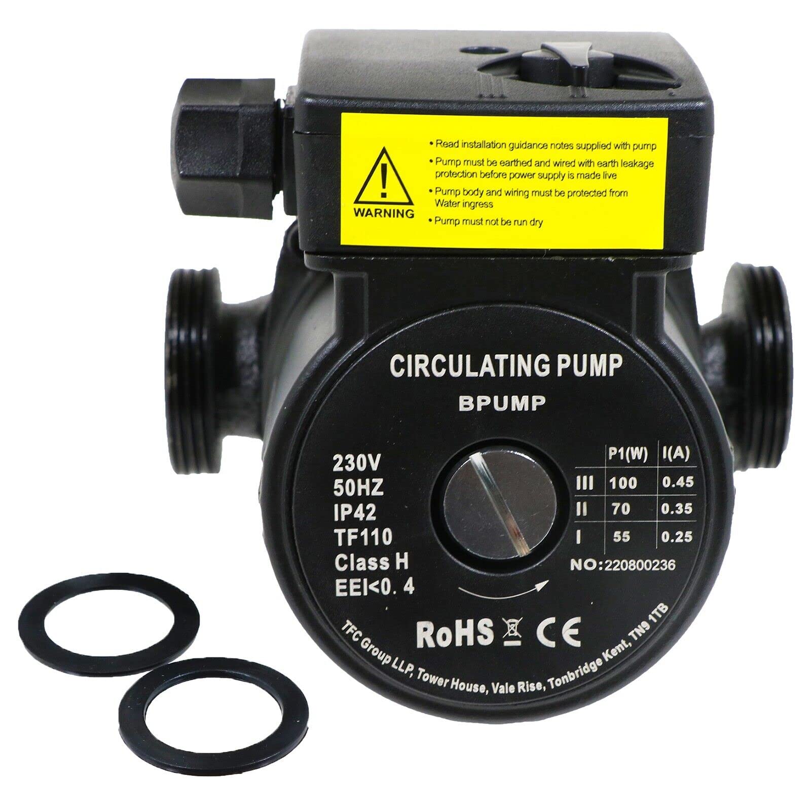 Boiler Circulating Pump Compatible with Grundfos UPS2 UPS3 15-50 15-60 Central Heating (130mm, 230V)