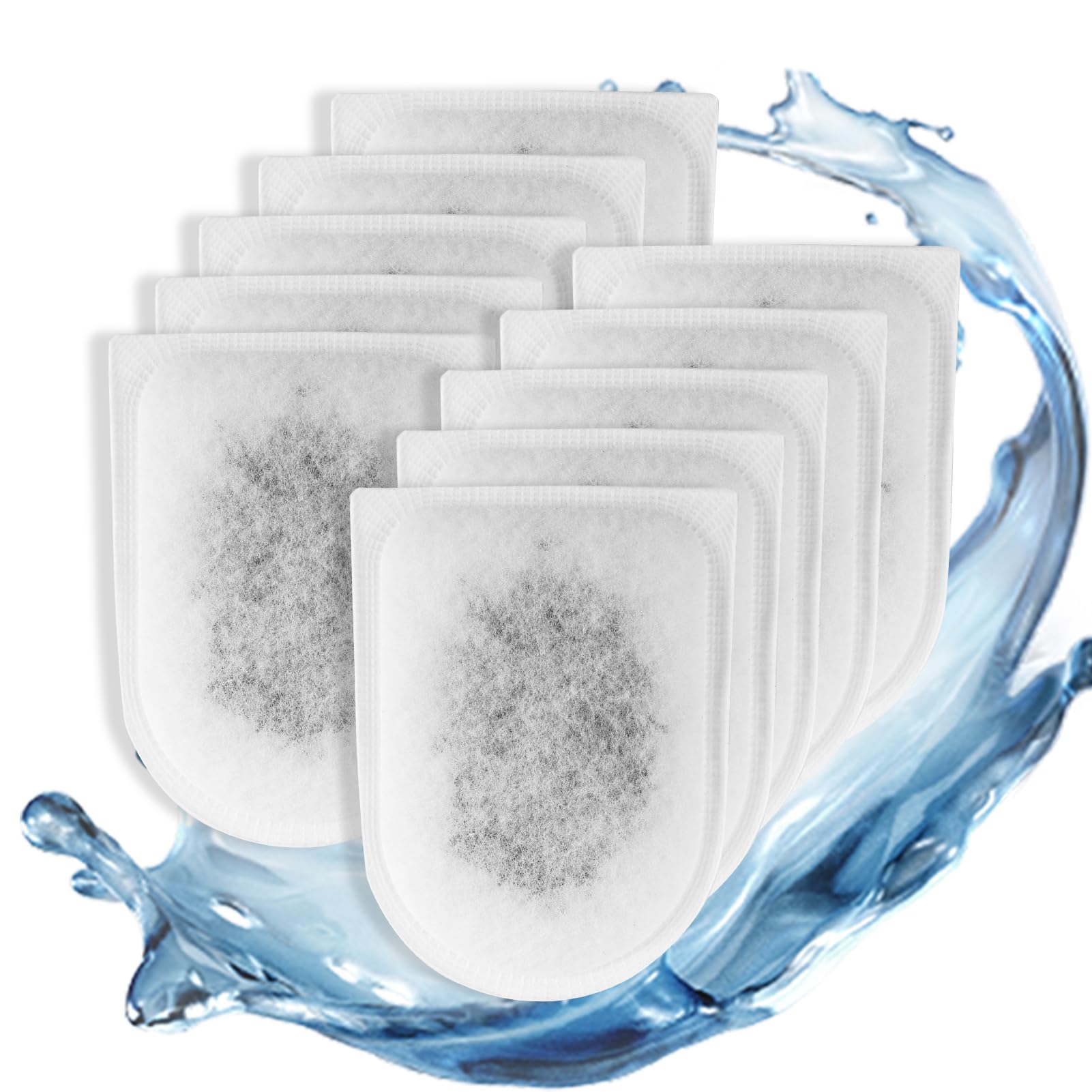 Editbar Pack of 10 Filter Pads for Tetra EasyCrystal Filter Pack C600, Filter Bags with 4-Layer Filtration Technology