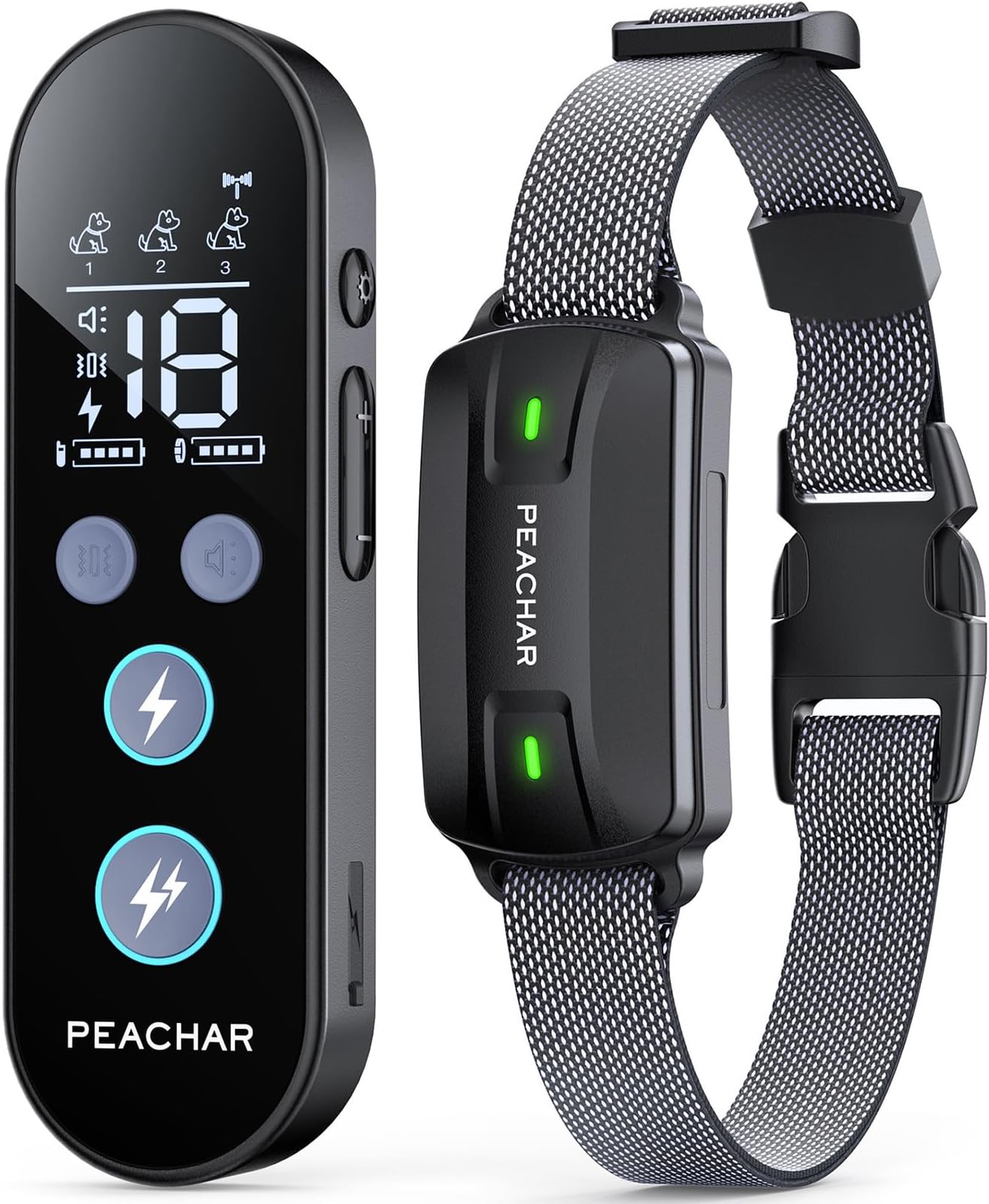 Dog Training Collar with Remote, PEACHAR Shock Collar for Dogs with