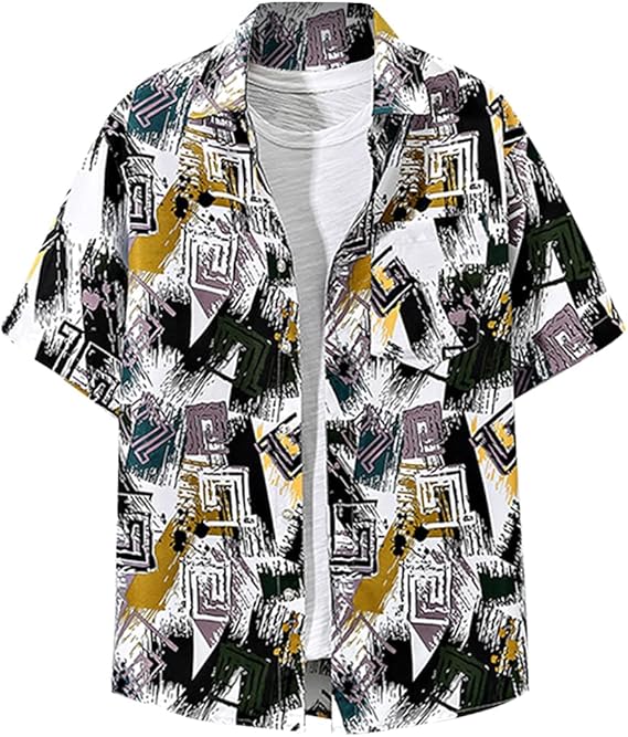 Amazon Ceen シャツ メンズ 七分袖 アロハシャツ 大きいサイズ 花柄 カジュアル ビーチシャツ シャツ 通販