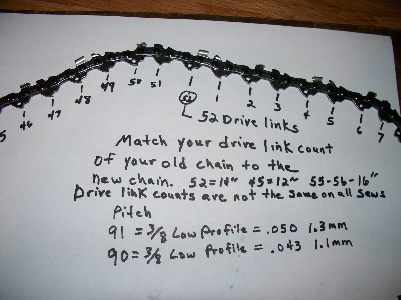 3pcs 63PS 55 STIHL NEW CHAINSAW CHAIN SAW 16 In. 3/8p .50 55 16 - Foto 8