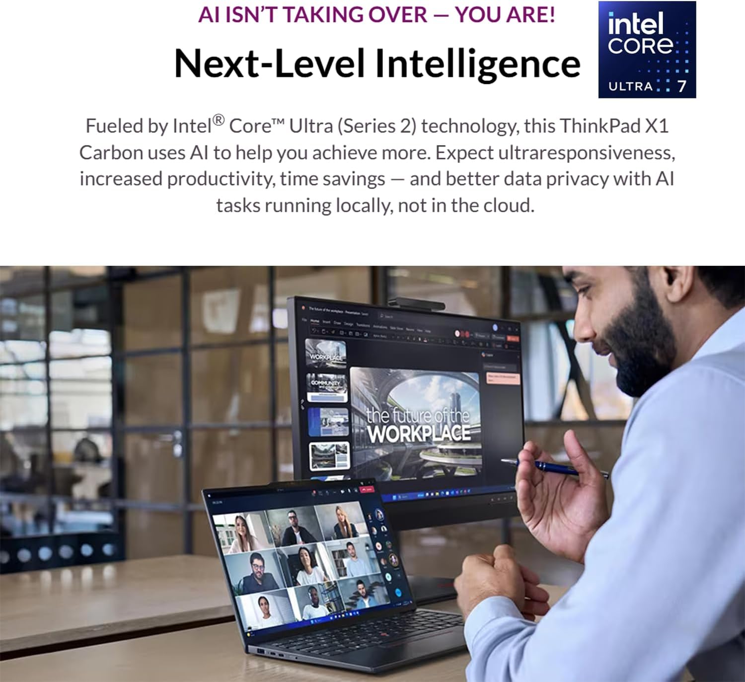 Lenovo ThinkPad X1 Carbon Business Laptop | 14" WUXGA Touchscreen, FP Reader, Backlit KB | Intel Ultra 7 255U 12-Core CPU | 32GB LPDDR5 RAM, 1TB SSD | WiFi 7, Bluetooth 5.4, Thunderbolt 4