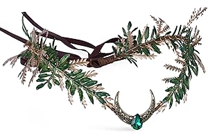 MOSTORY Moon Flower Fairy Crown: Enchanting Elven Headpiece for Ethereal Elegance