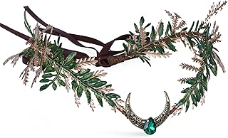 Elf Flower Crown Headband - Handmade Floral Headpiece Fairy Crown for Women Renaissance Cosplay Photo Shoot - Buy now