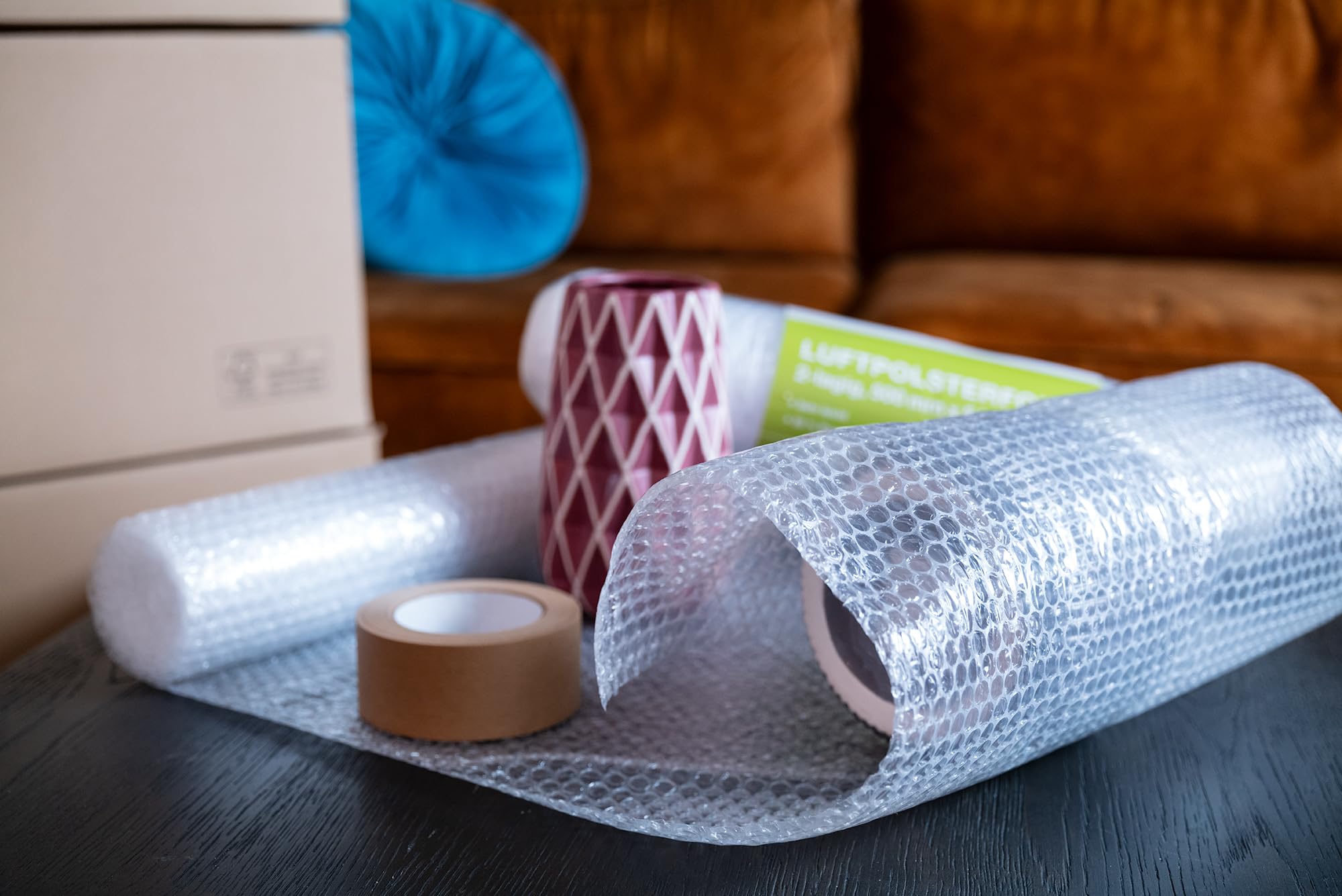 Luftpolsterfolie – 10 Rollen à 0,5 m x 5 m – Stoßfeste Verpackungsfolie für Versand, Lager & Umzug – umweltfreundlich, transparent