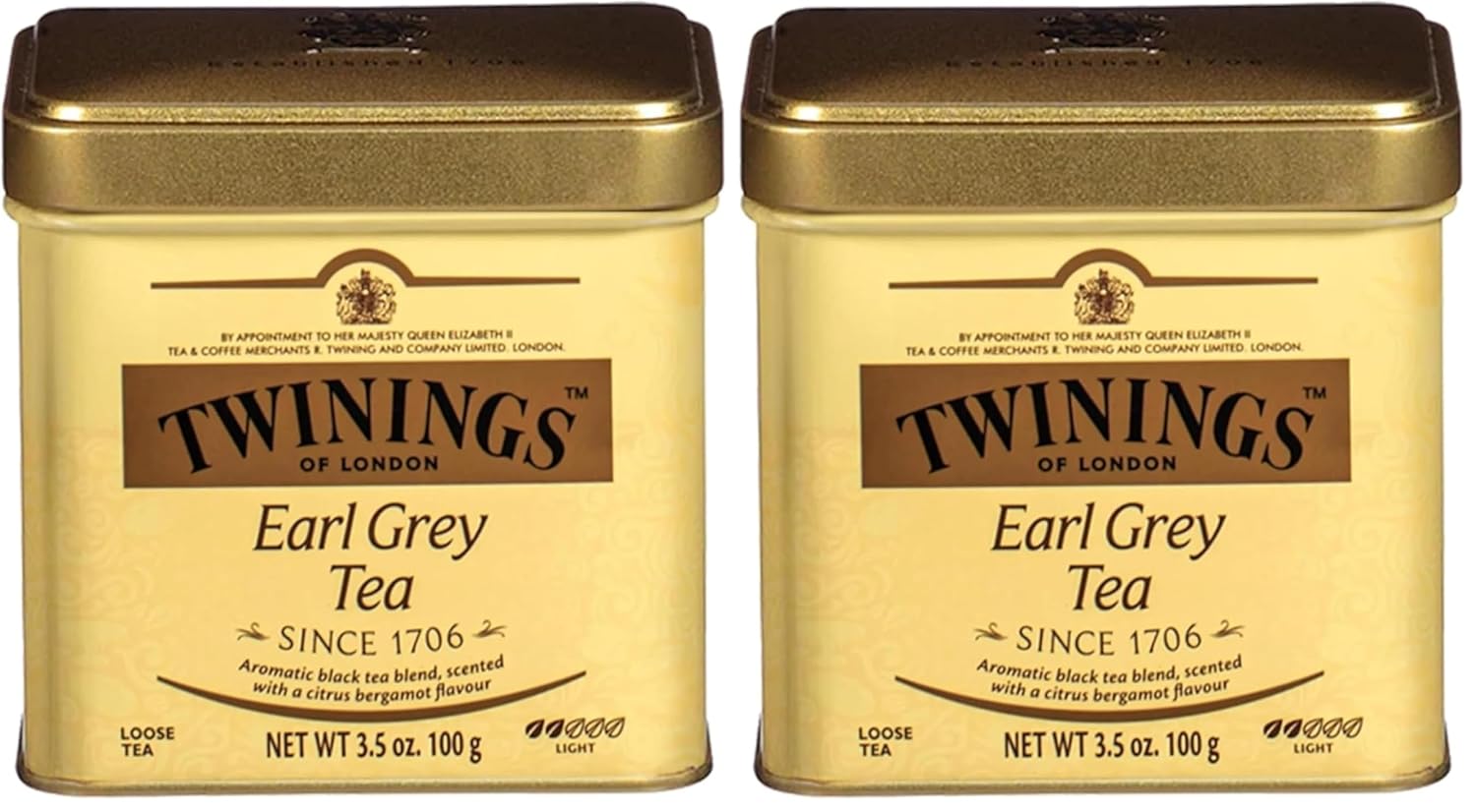 Twinings Earl Grey Loose Black Tea Tins, 7.05 Ounce Tins (Pack of 6), Flavoured with Citrus and Bergamot, Caffeinated, Enjoy Hot or Iced