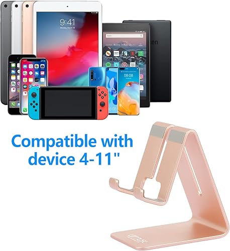 Miniatura 6 de Urmust Soporte de teléfono celular para escritorio, soporte de teléfono para iPhone 15 14 13 12 11 Pro Max X Xr 8 Plus 7 6, tablet (4-10 pulgadas)