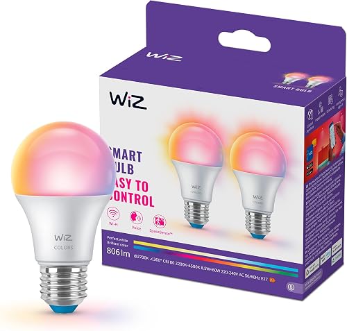 WiZ Lampadina Smart LED A60 E27, Confezione da 2 - 1