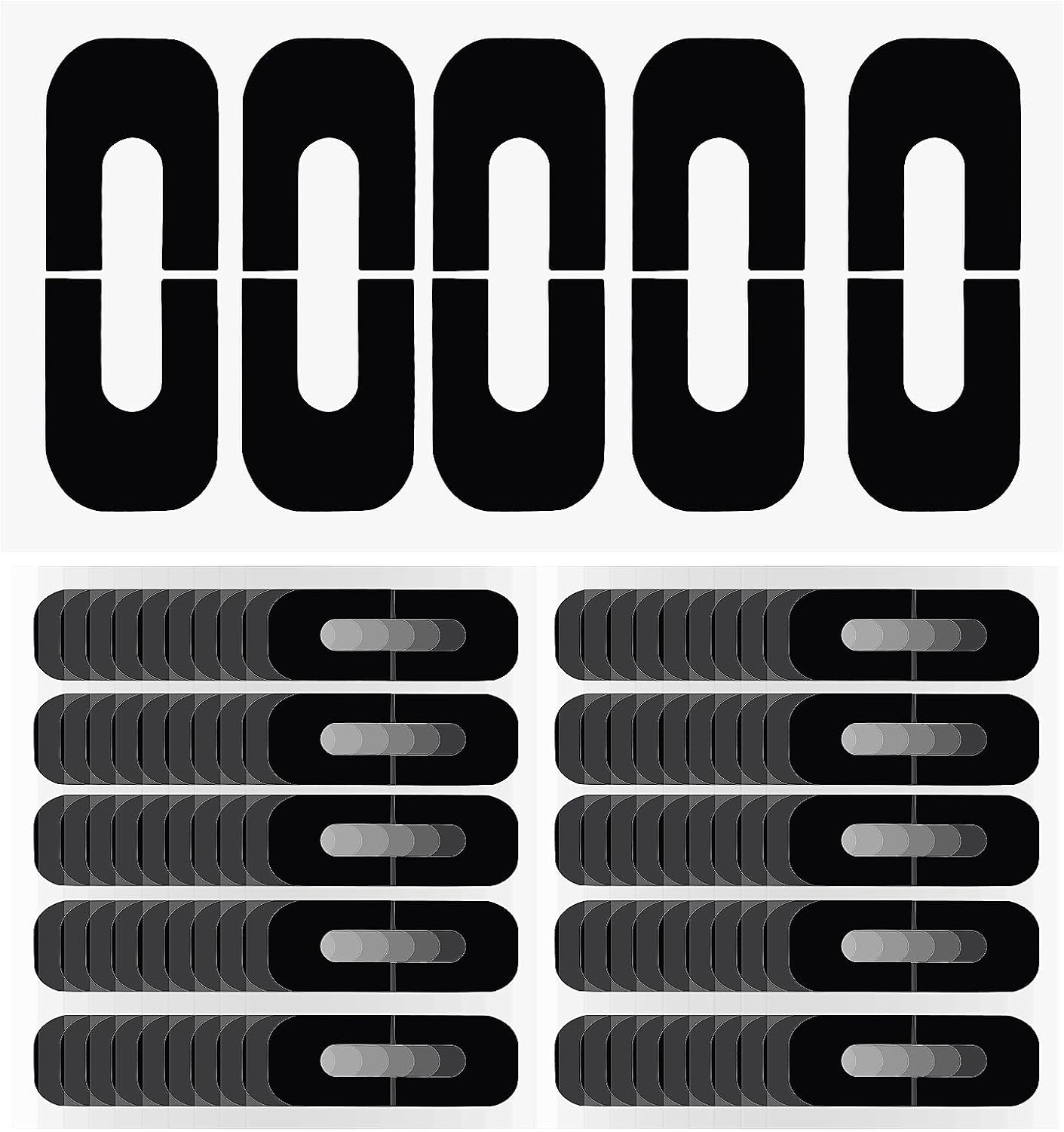 Generic Nail Polish Protector Stickers U-Shaped 100pcs Silicone Black for Nail Guards Universal Size for Gel Polish Protection and Fingers Art Manicure