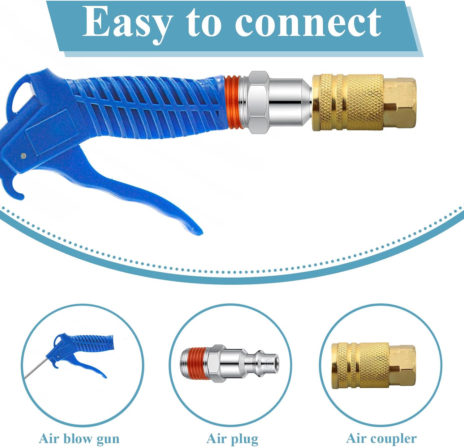 30 Pcs 1/4'' Male NPT Industrial Plugs Kit, Quick Connect Air Line Hose Fittings, 1/4 Inch High Flow Pneumatic Plugs, Air Coupler and Plug Kit, Airs Compressor Fittings
