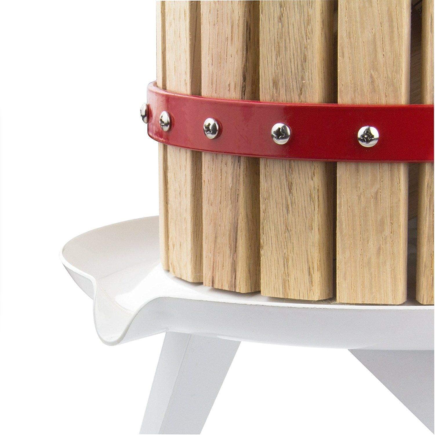 Exprimidor mecánico de frutas y cítricos 12L-FP 12L en madera de roble.