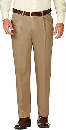 Haggar Men's Work to Weekend Classic Fit Pleat Regular and Big and Tall Sizes