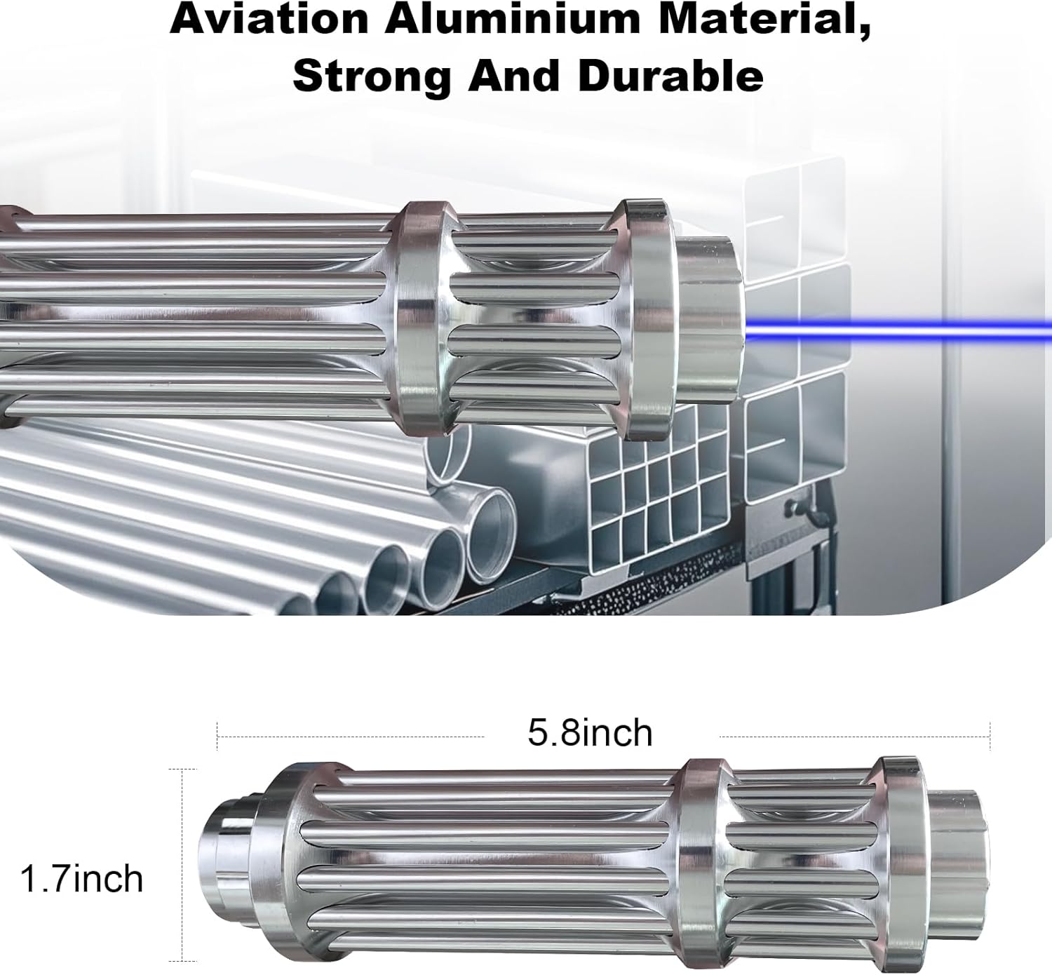 Portable Blue LED Flashlight, Rechargeable Design, Suitable for Outdoor Hiking/Astronomical Observation/Camping/Outdoor Surveying Auxiliary Tools.