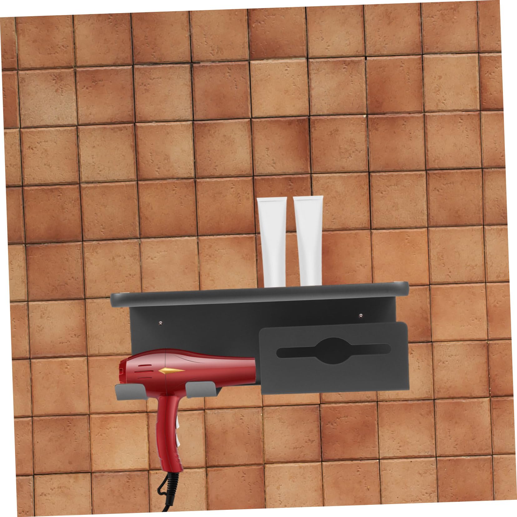 VICASKY Wandhalterung Für Haartrockner Platzsparendes Organizer-system Für Badezimmer Stabile Ablage Aus Robustem Stahl Für Haarpflege-accessoires