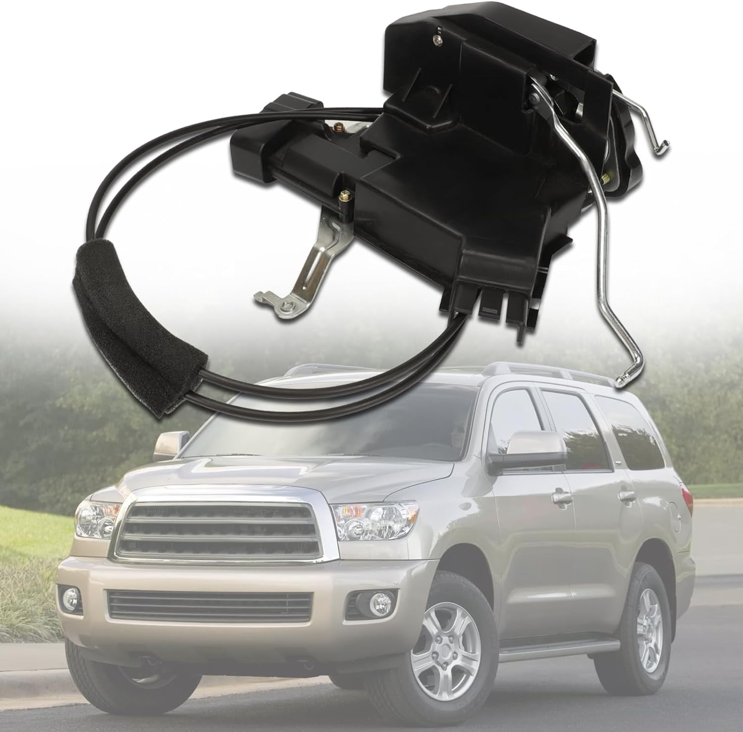 Door Lock Front Right Latch Actuator Compatible with Toyota Sequoia 2001-2007, Toyota Tundra Double Cab 2005-2006 Passenger Finished Lock Block+Locking Device Replaces 69030-0C020