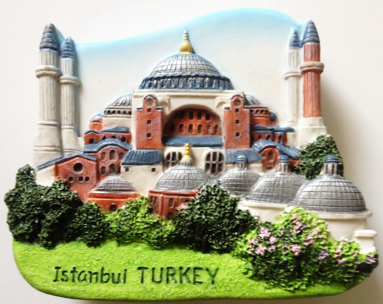 WitnyStore Tiny 2⅞" Hagia Sophia Istanbul Turkey Türkiye Magnet - Miniature Hand Made Resin 3D Asia Landmark Tourist Attractions Decorative Refrigerator Fridge Magnets Décor Collectible Souvenir Gifts