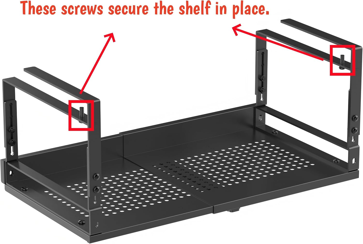 Expandable Metal Hanging Storage Shelf(BLACK