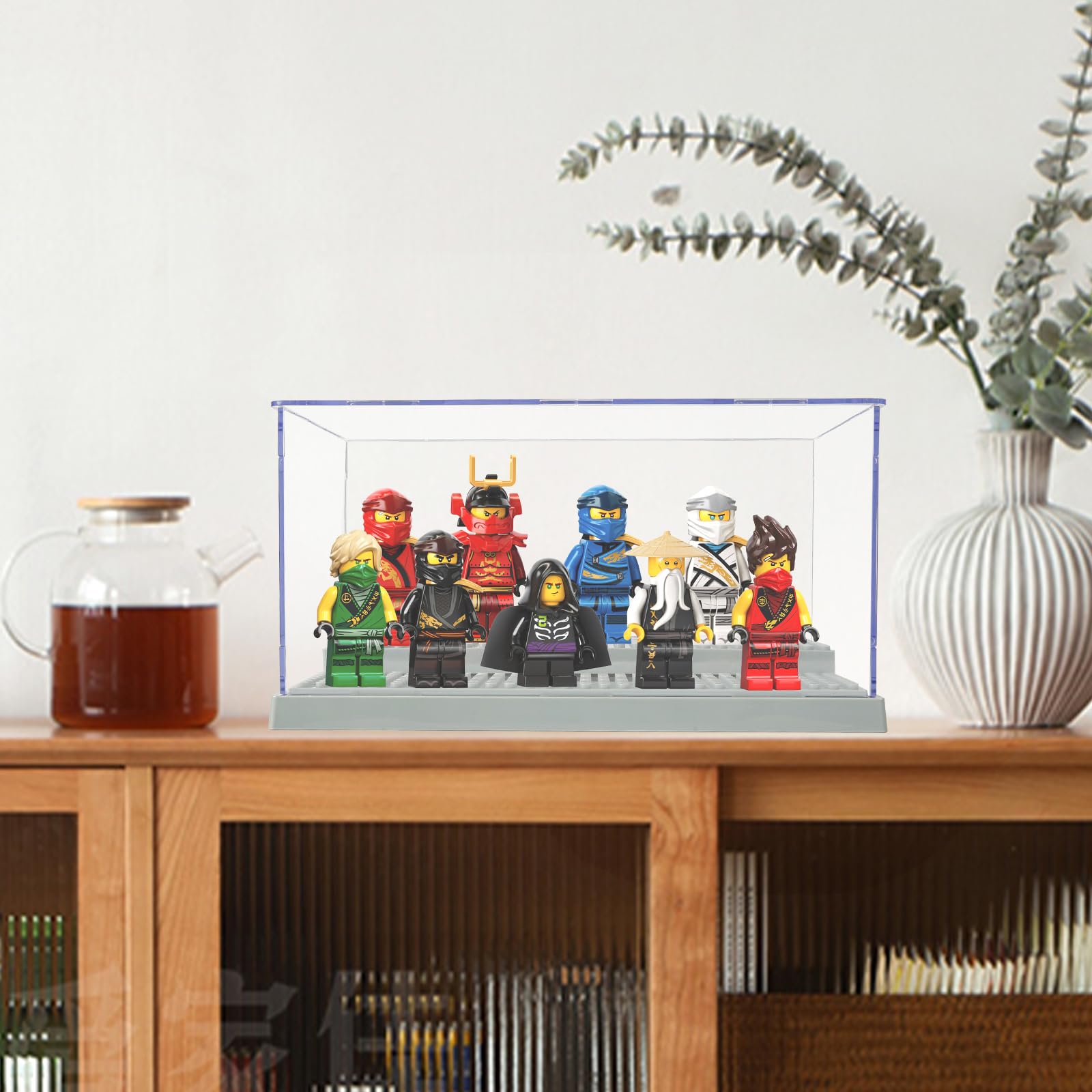 witryna akrylowa, 3-warstwowa, mini figurki, do minifigurek, eksponowania kurzu, baza do minifigurek, cegły, bloków, figurki akcji, bloki do przechowywania (B)
