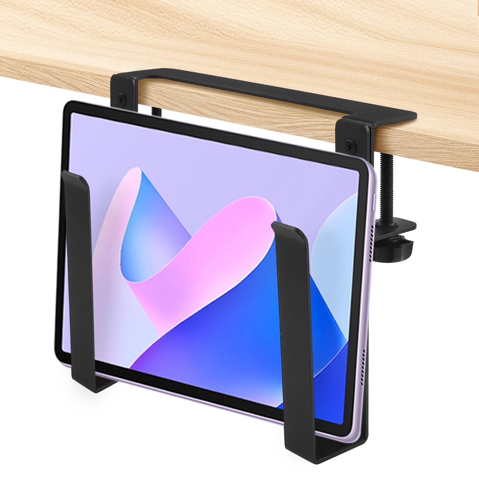 ZXShow Hanging Notebooks Desk Holder Adjustable Desks Side Laptop Mount Clamp on Laptops Stand with Anti Scratch Pads No DrillDesk Side Laptop Mount for Office Desk Sides