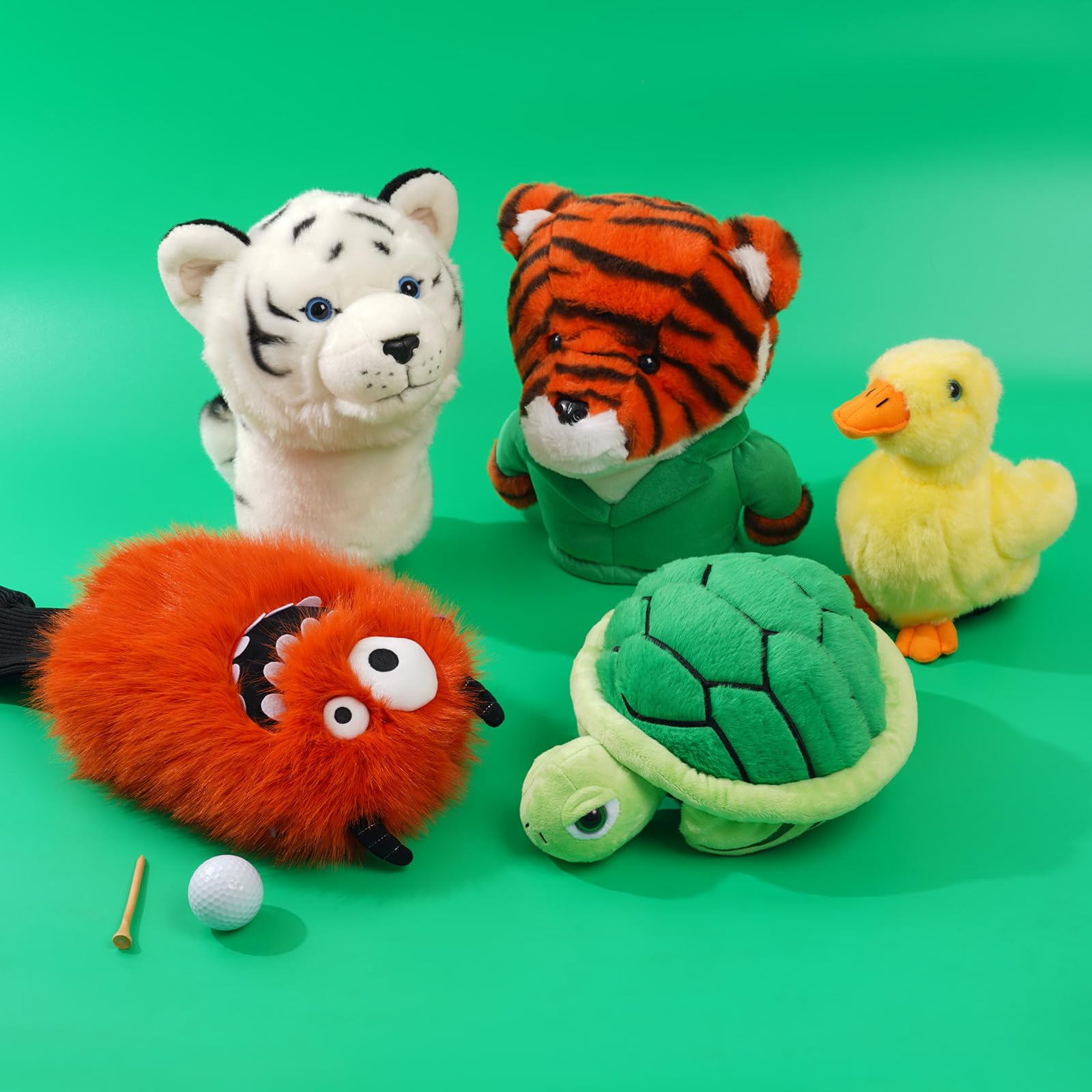 LZFAN Golf Club Covers for Woods and Drivers Funny Driver Headcover Animal Golf Club Head Covers Golf Gifts for Men Women Plush (Turtle for Driver) - Image 3