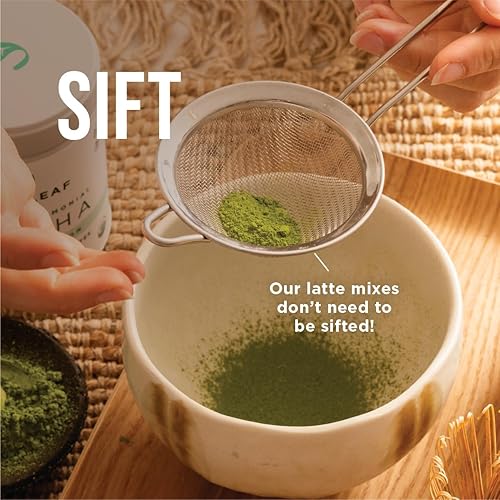 Miniatura 4 de Jade Leaf Matcha Batidor eléctrico de matcha y espumador de leche - Preparación estilo barista para té verde matcha espumoso y lattes