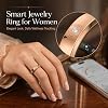 Anillo Inteligente para Mujer, Anillo de Fitness y Salud con Diamantes, Monitor de Ritmo Cardíaco y Sueño para Android iOS 3