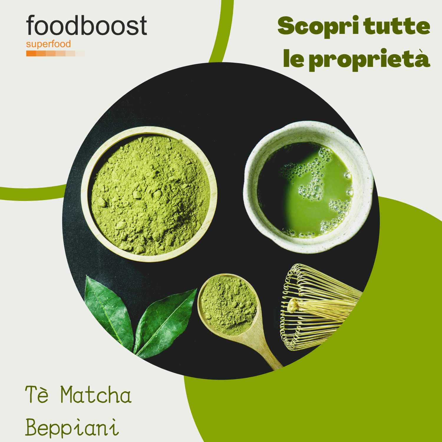 foodboost - The matcha verde giapponese | Matcha tea in polvere | Tè matcha profumato e di un verde intenso | Macha the macinato a pietra - Qualità Premium 100% made in Italy (500 g)