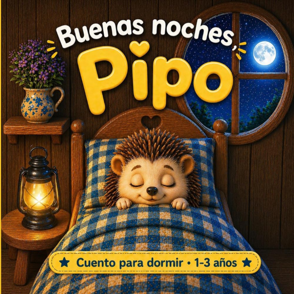 Buenas noches, Pipo: Cuento corto ilustrado con Pipo el erizo para dormir bebés y niños de 1 a 3 años - Una historia rítmica y relajante que ayuda a crear una rutina de sueño con animales de la granja