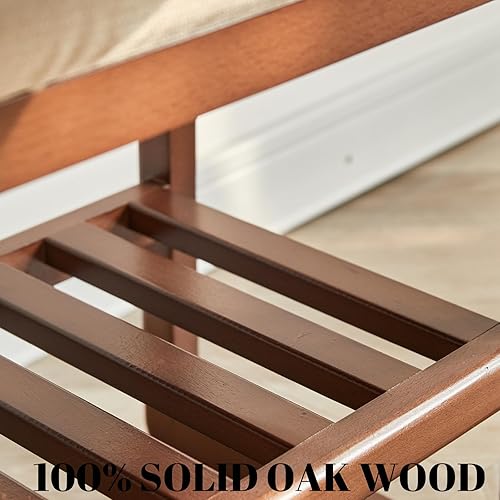 Miniatura 7 de Banco de zapatos de madera, banco de almacenamiento de 2 niveles con asiento acolchado acolchado, banco de entrada con almacenamiento de zapatos,