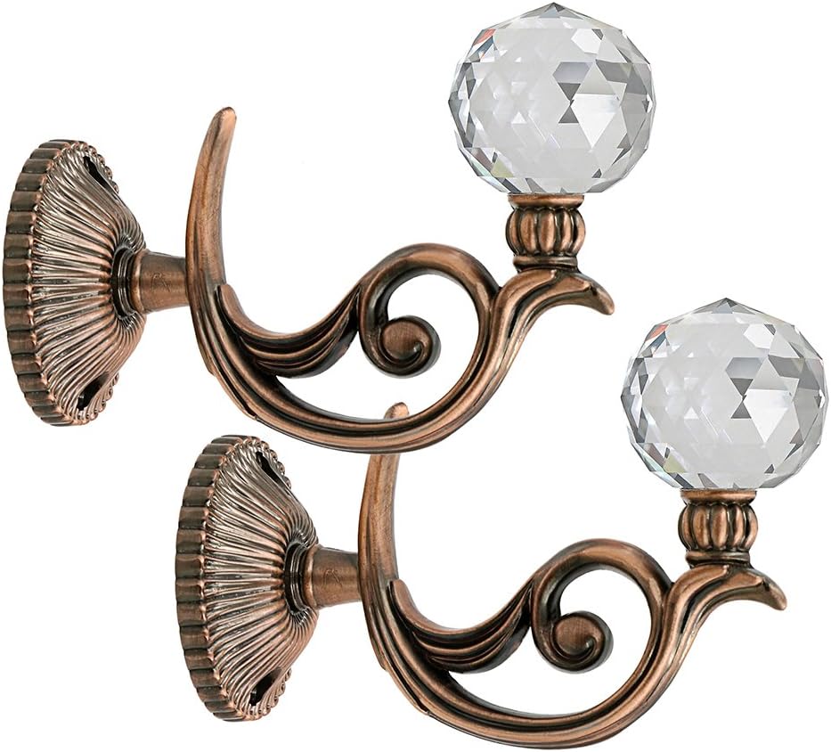 BTSKY® Pair of Phoenix Glass Crystal Curtain Holdbacks