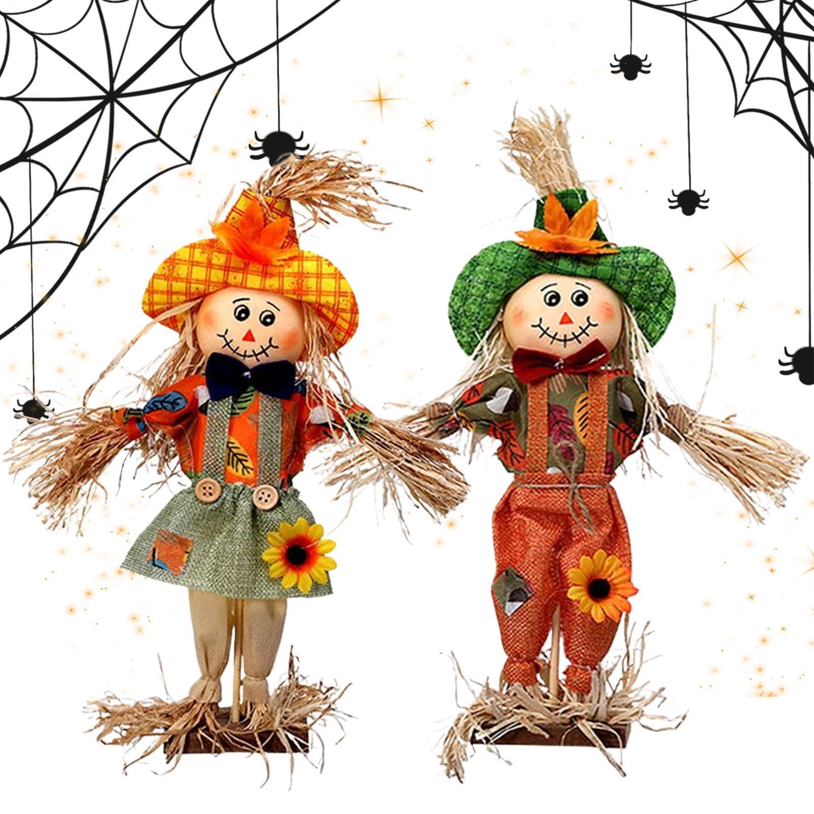 Espantapájaros decorativo vertical de 35 cm para decoración de Halloween en exteriores