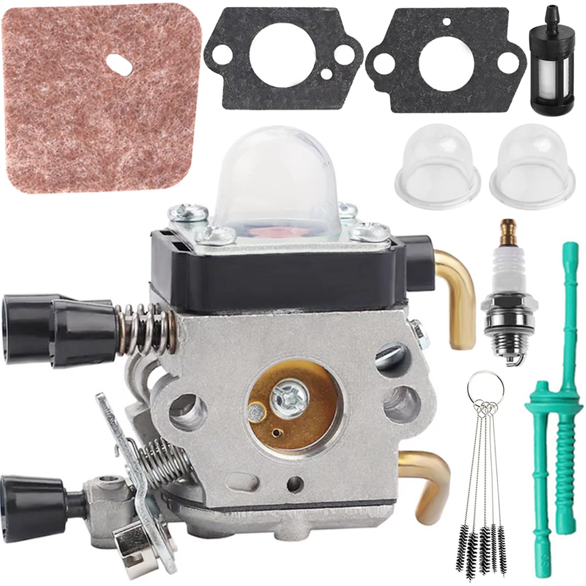 FS38 FS45 FS55R Carburetor for STIHL FS55 FS46 KM55R HL45 HS45 FS45L FS45C FS46C FS55C FS55RC FC55 KM55 String Trimmer Weed Eater Parts Replace C1Q-S97 C1Q-S186 Carb