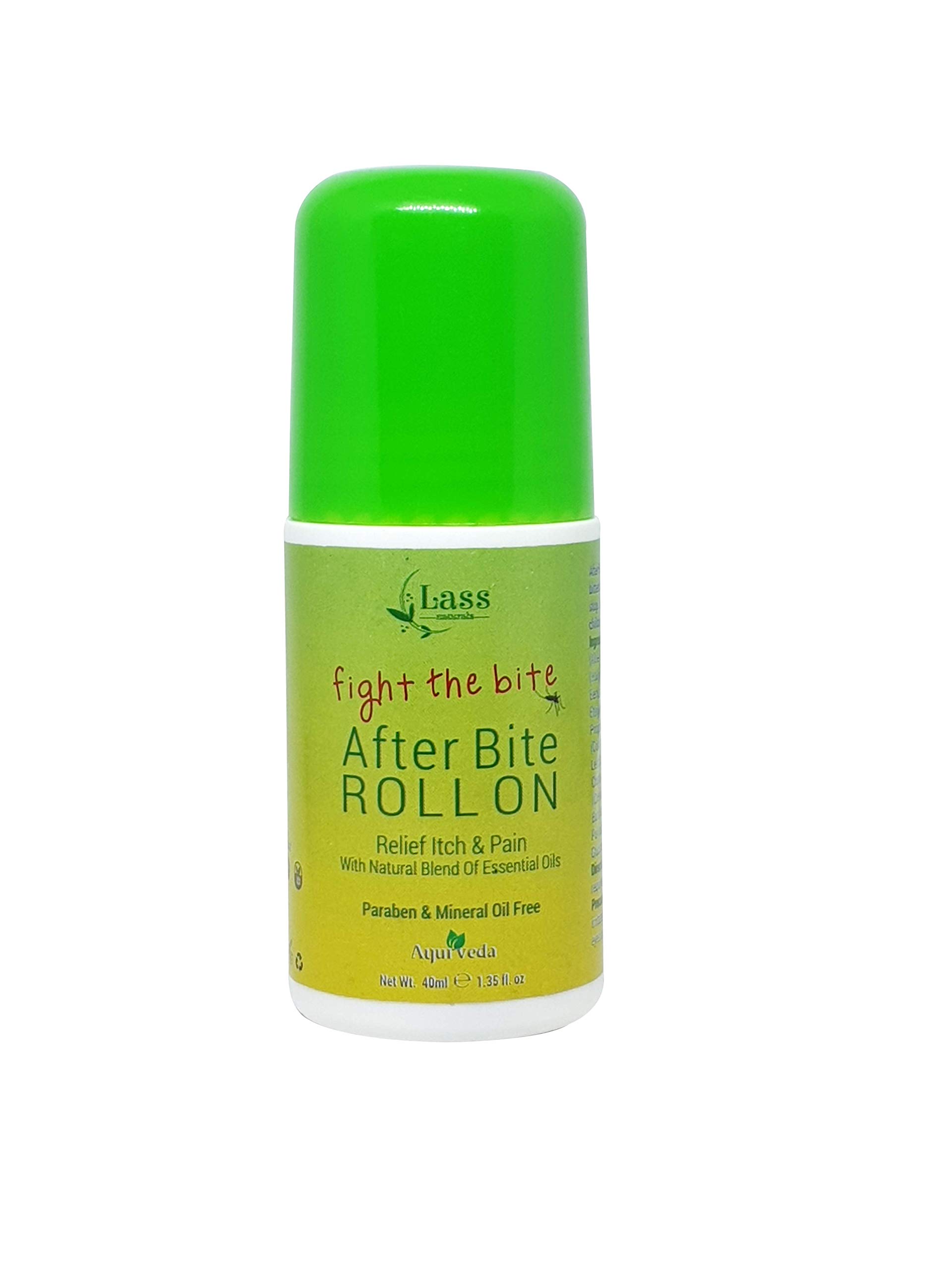 LASSNaturals Fight The Bite After Roll on for Mosquito Bites with Witch Hazel 40 ml - No Paraben & Sulphate