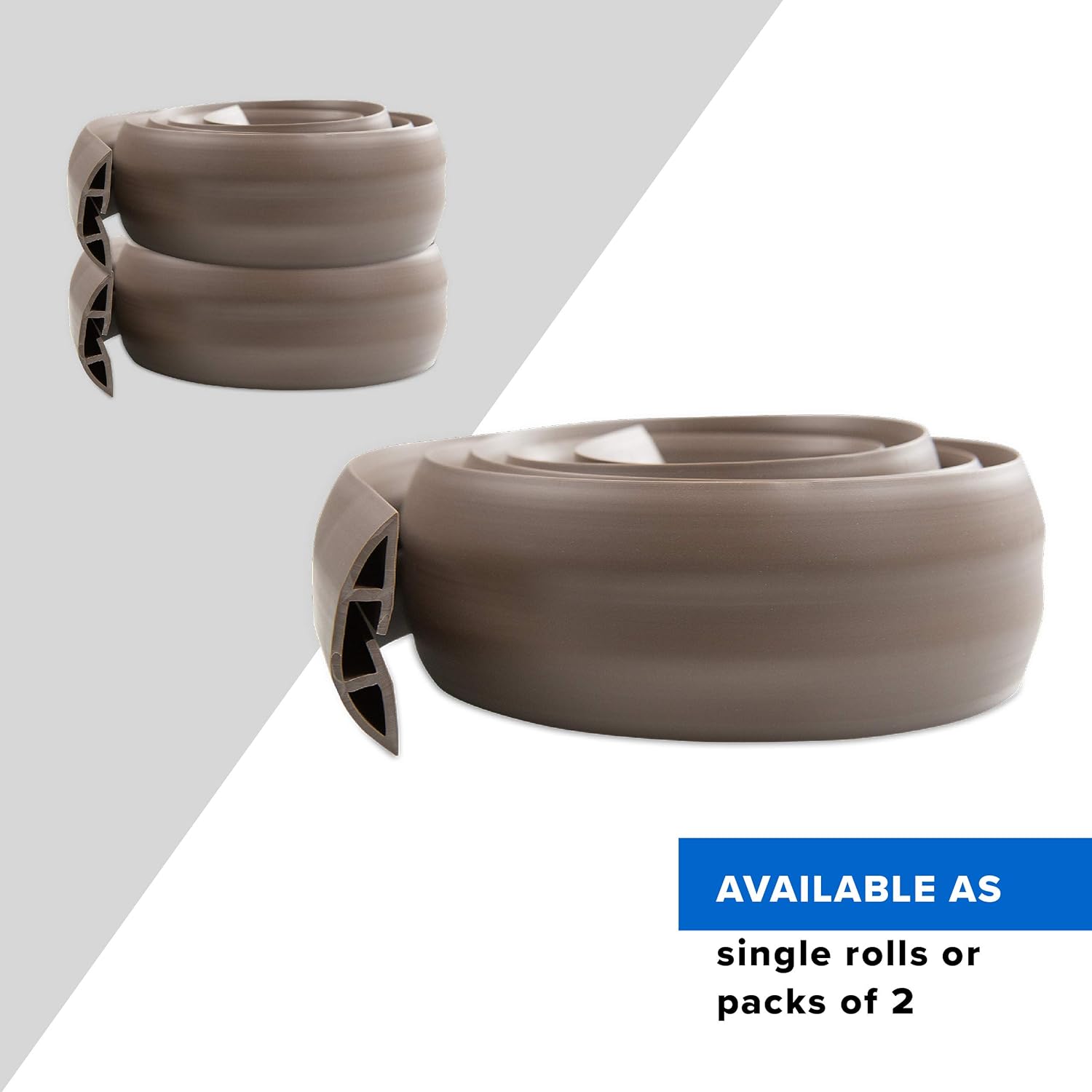 ❤ Crazy Deals (2-Pack) 6.5 Feet Cable Protector + Cord Cover — Durable Brown PVC is Flexible, Odor Free, Easy to Unroll and Open — Conceal Wires at Home, Office, Warehouse, Workshop, Concerts Super Brands (2-Pack) 6.5 Feet Cable Protector + Cord Cover — Durable Brown PVC is Flexible, Odor Free, Easy to Unroll and Open — Conceal Wires at Home, Office, Warehouse, Workshop, Concerts