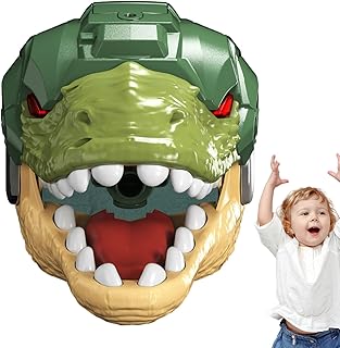 Fantoche de dinossauro, Brinquedo em spray de dinossauro, Fantoches de mão de cabeça de dinossauro com boca móvel, olhos brilhantes e sons de rugido, de cabeça de dinossauro em spray Gonipol
