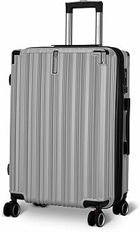 Maleta Nova Cabin Trolley Bag | 55 cms, 8 Spinner Wheels | Lightweight Luggage,Expandable|TSA Lock | Trolley Bags for Travel | Suitcase for Travel | Bags for Travelling (Grey, Cabin-Small)