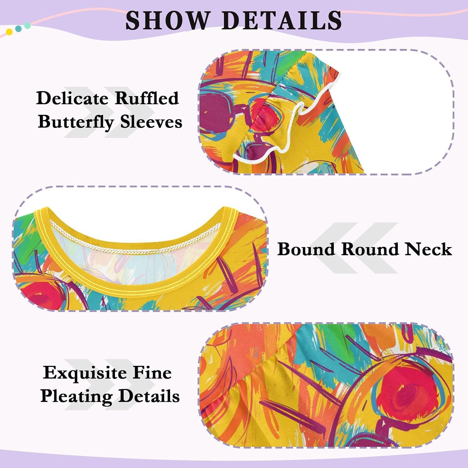 visesunny Toddler Clothes for Girls Hot Sun Pattern Long Sleeve Fall Shirts Cotton Top with Ruffle Collar