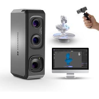 3DMakerpro Seal Lite Set 3D Scanner for 3D Printers, 0.02 mm &amp; Blue Light | 3D scanner set with rotary table and tripod, idea
