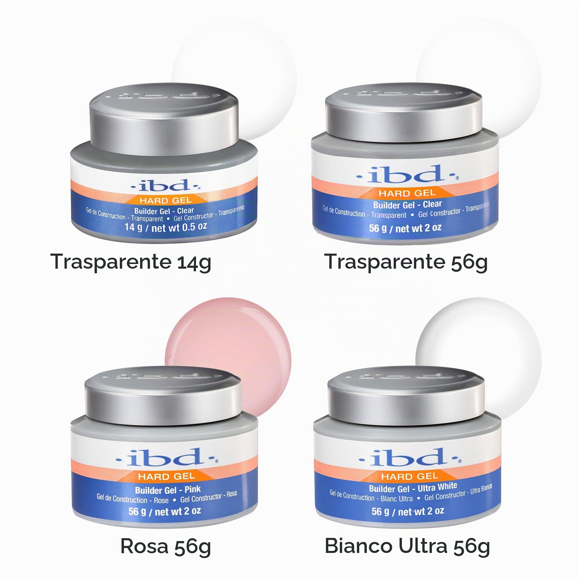 IBD Hard Gel - Gel costruttore UV Ultra White, 56 g - MADE IN USA - Gel costruttore premium per unghie in gel
